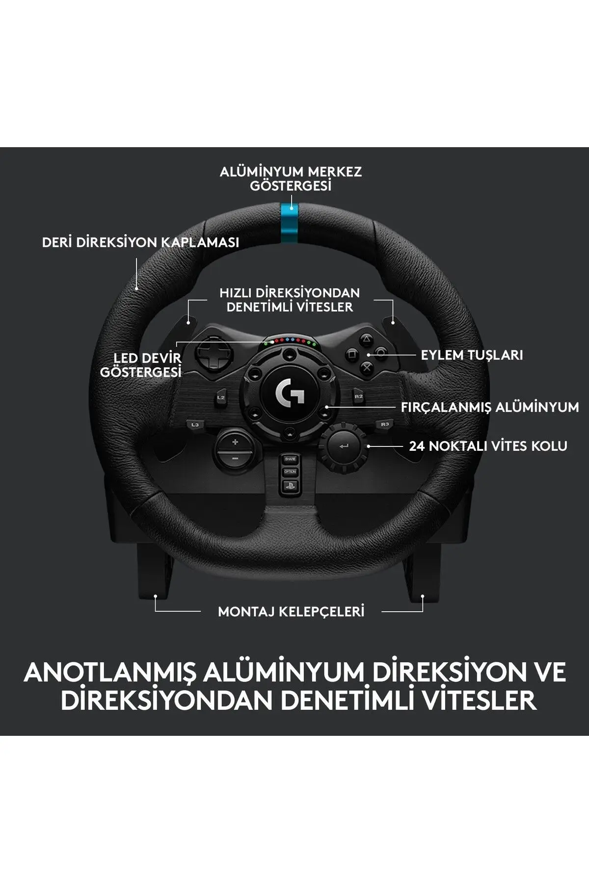 G923 Ps5, Ps4 Ve Pc Ile Uyumlu Yarış Direksiyonu Ve Pedalları G923 Ps5, Ps4 Ve Pc Ile Uyumlu Yarış Direksiyonu Ve Pedalları
