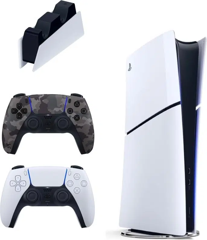 Playstation 5 Slim Digital 825 GB + Şarj Istasyonu + 2. Kamuflaj Dualsense Ithalatçı Garantili