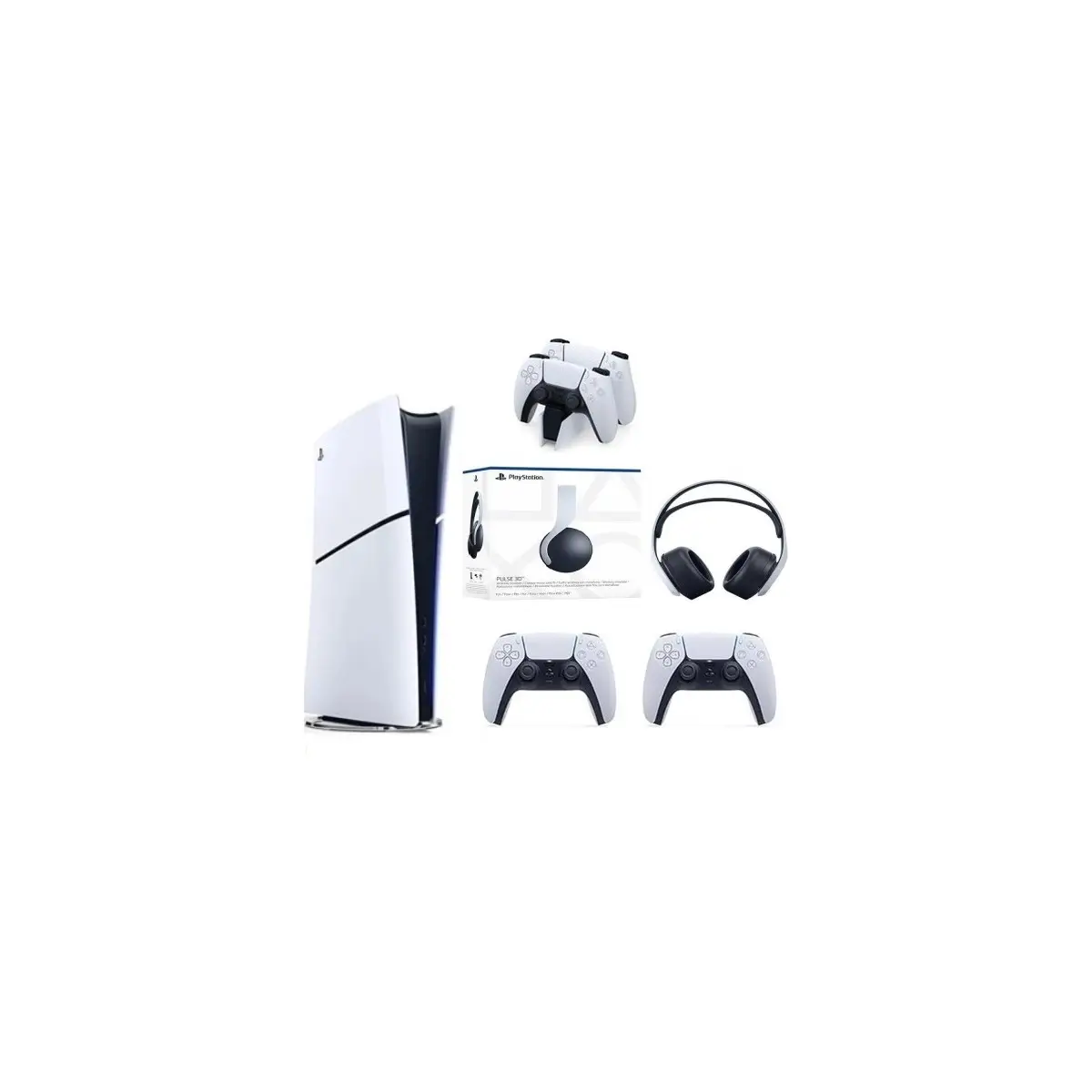Playstation 5 Slim Dijital+2.kol+Şarj Istastasyonu+ 3D Kulaklık Playstation 5 Slim Dijital+2.kol+Şarj Istastasyonu+ 3D Kulaklık