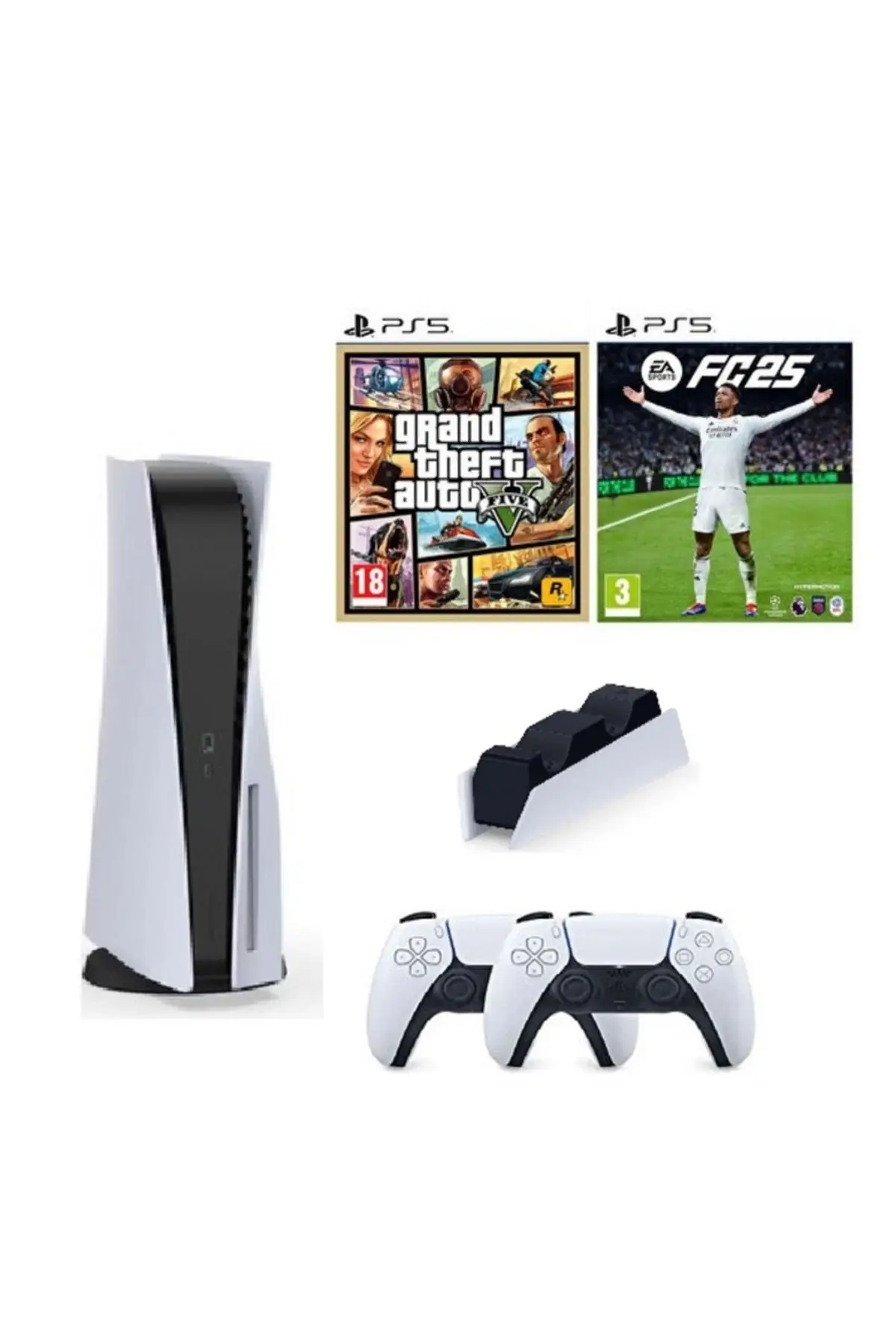 Playstation 5 Standart Edition 825gb 2. Dualsense Kol Ea Fc 24 + GTA 5 (İTHALATÇI GARANTİLİ) Playstation 5 Standart Edition 825gb 2. Dualsense Kol Ea Fc 24 + GTA 5 (İTHALATÇI GARANTİLİ)